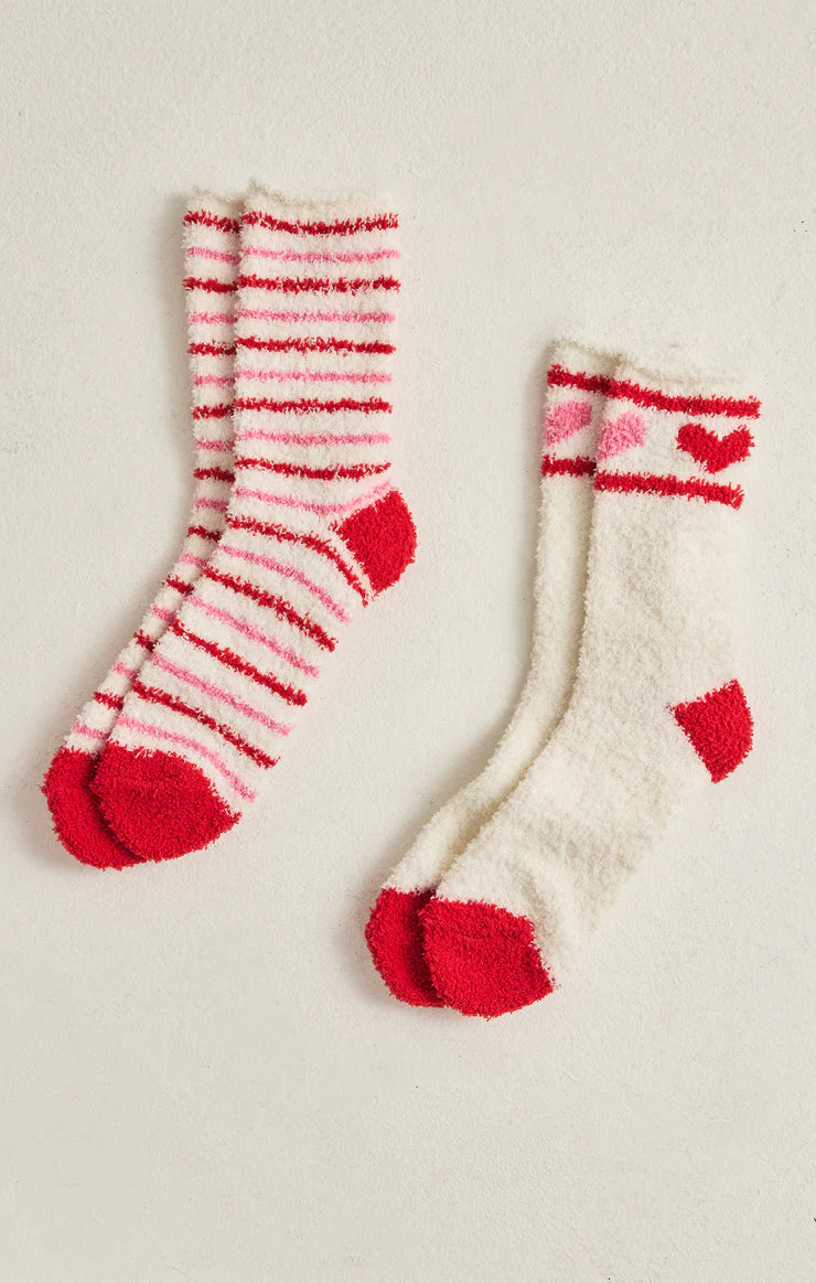 2-Pack Valentine Plush Socks