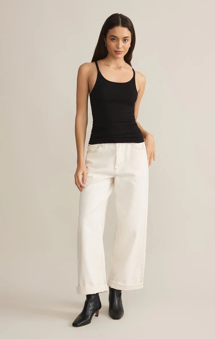 Second Skin Racer Tank-Black