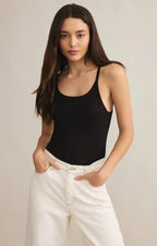 Second Skin Racer Tank-Black