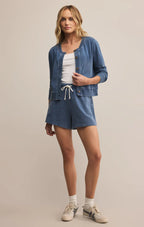 Daily Knit Denim Cardigan