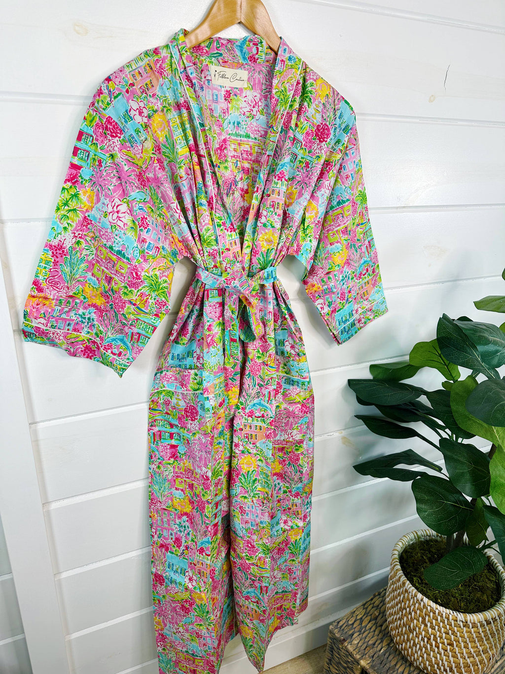 Tropical Town Kimono Robe