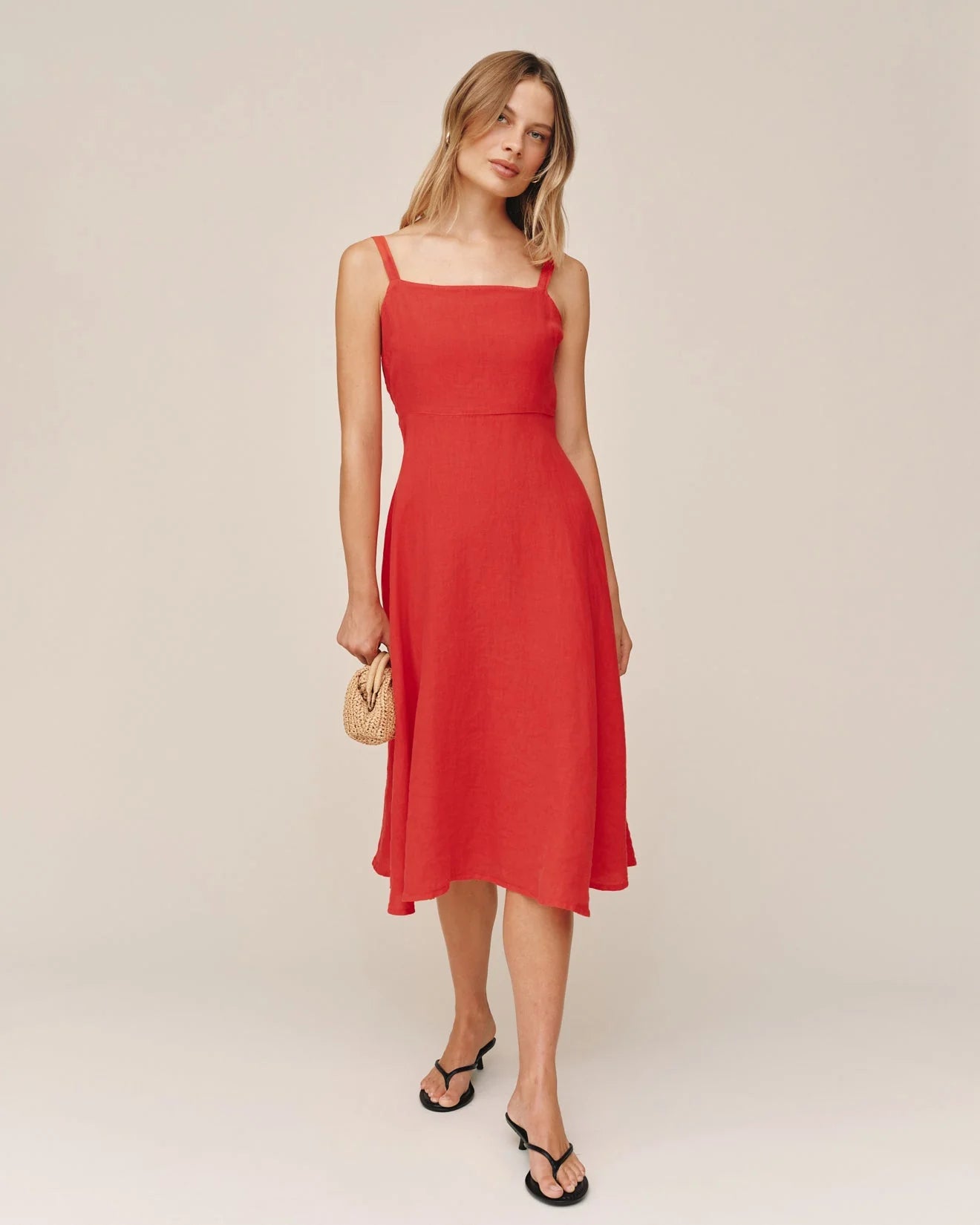 Apron Midi Dress - Scarlett