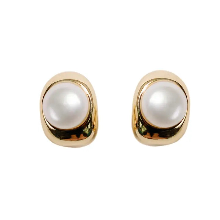 Pearl Huggie Earring