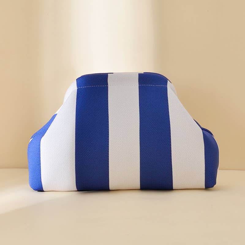 Compact Urban Chic Stripe Clutch Pouch
