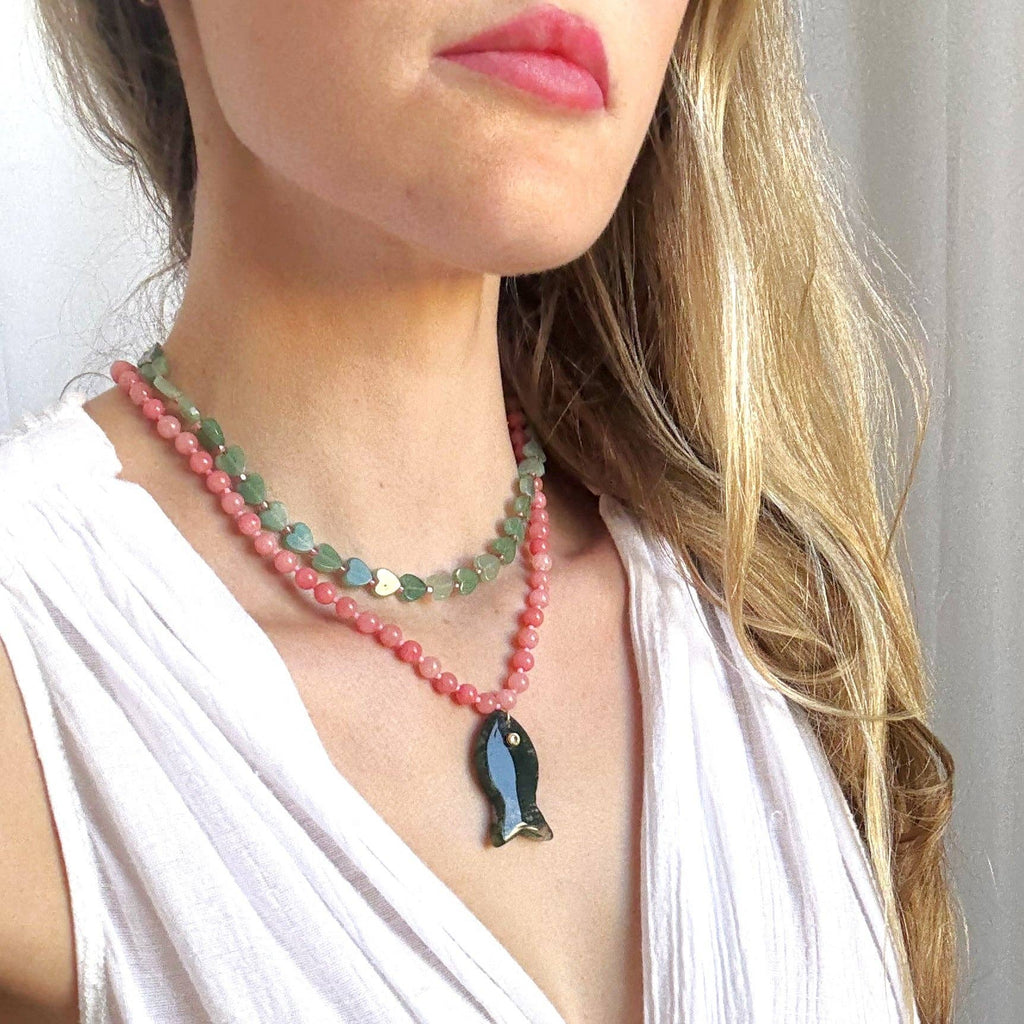 Calla Beaded Necklace - Playful Trendy Handmade Jewelry