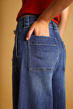 Drawstring Darkwash Denim