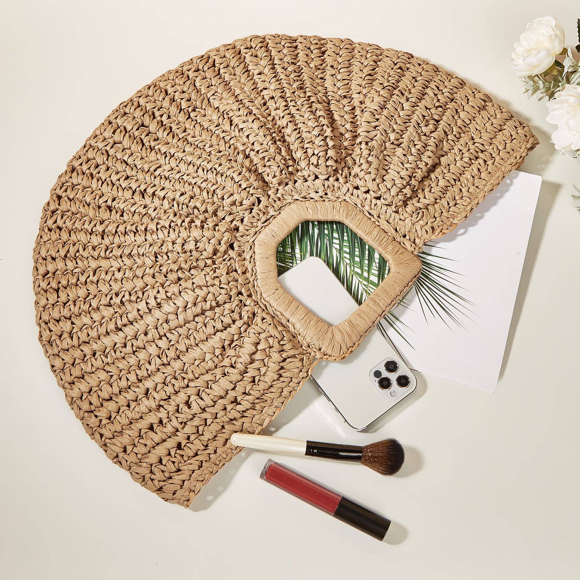 Woven Straw Handbag