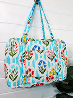 Aqua Garden Party Weekender Bag
