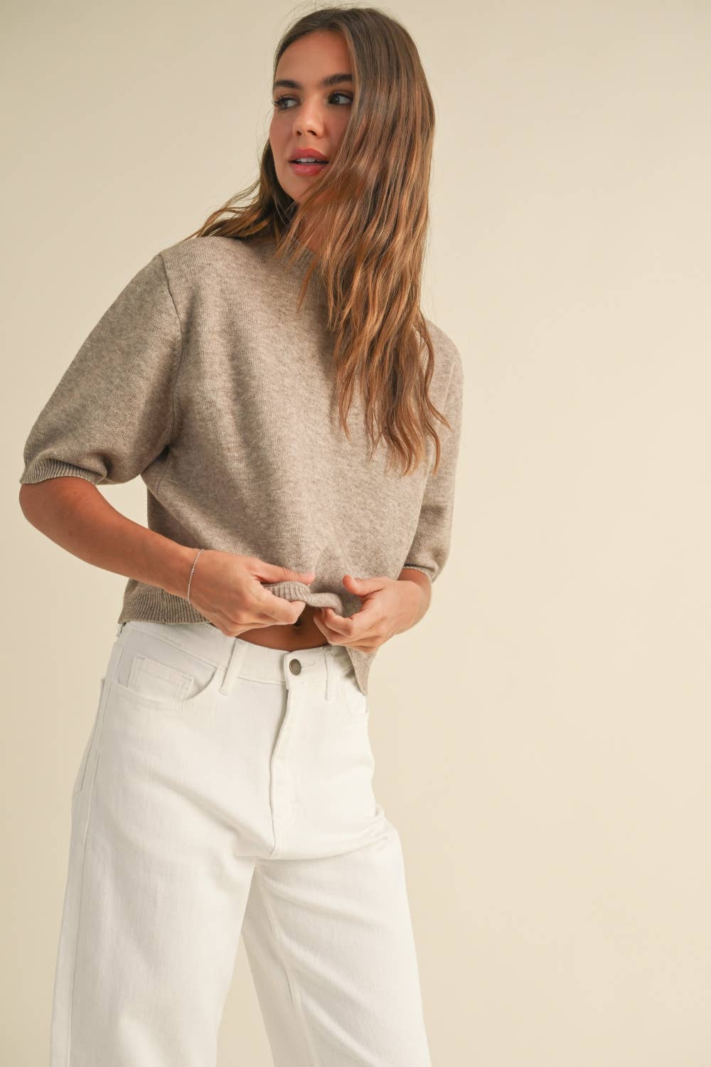 Maribel Shortsleeve Sweater Top