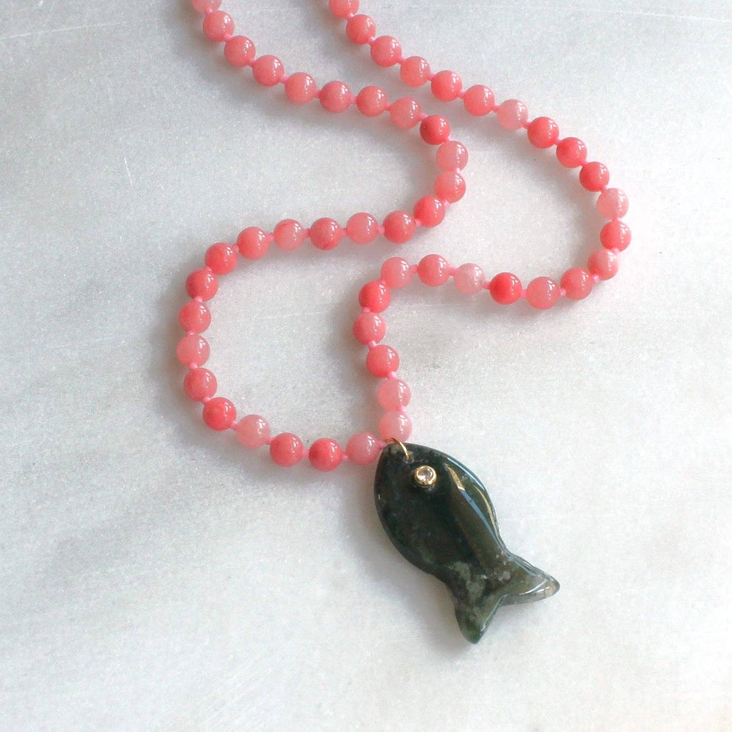 Calla Beaded Necklace - Playful Trendy Handmade Jewelry