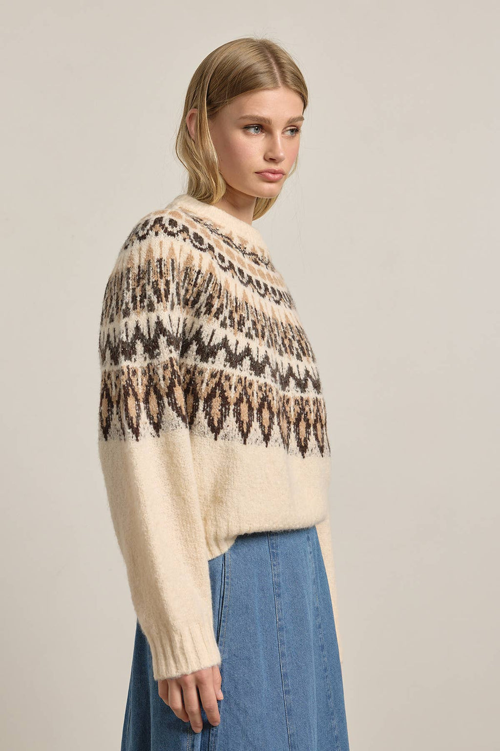 Nordic Pattern Knit Sweater