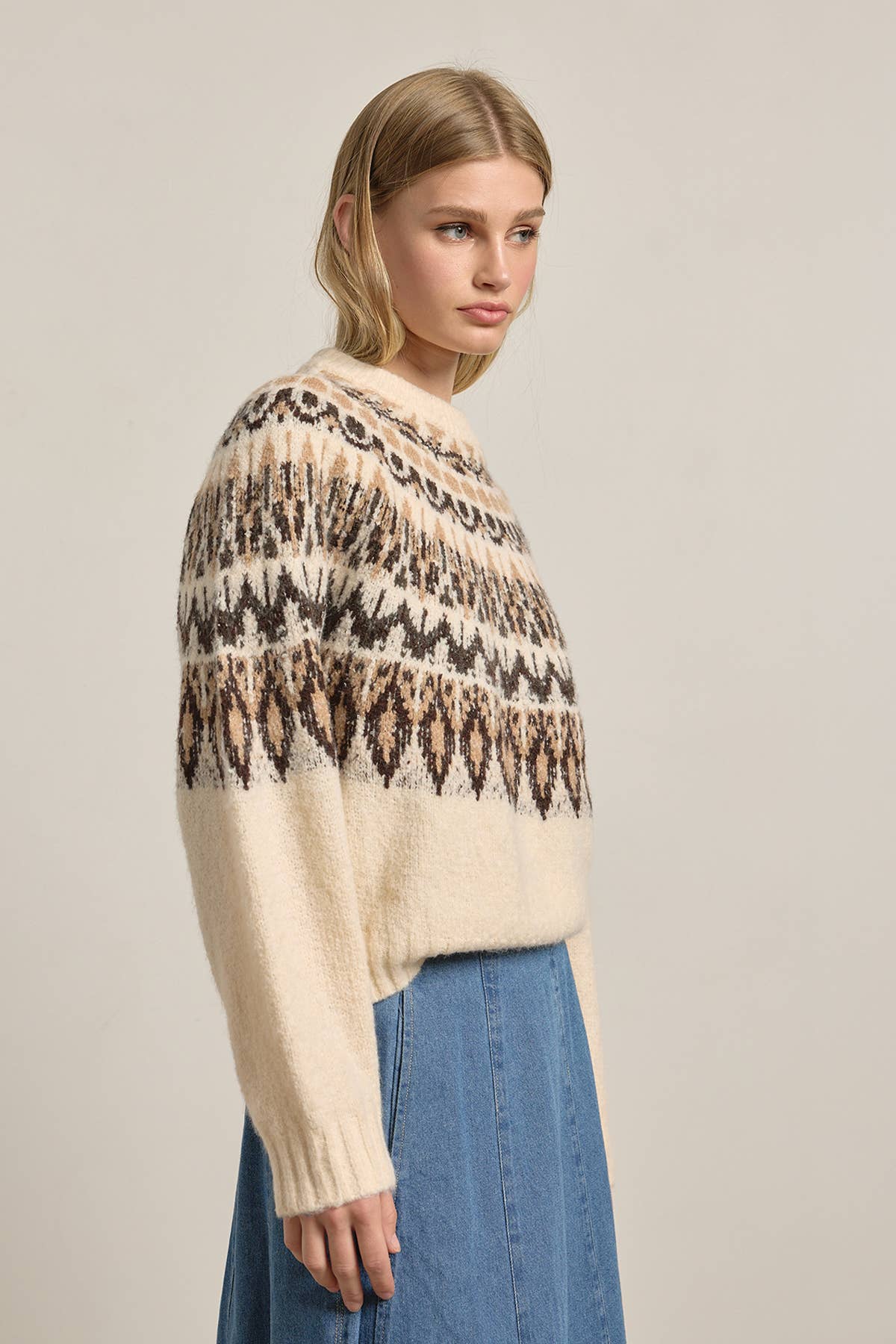 Nordic Pattern Knit Sweater
