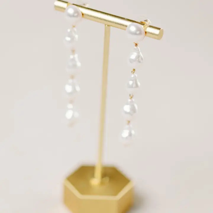 Natural Pearl Drop Earrings