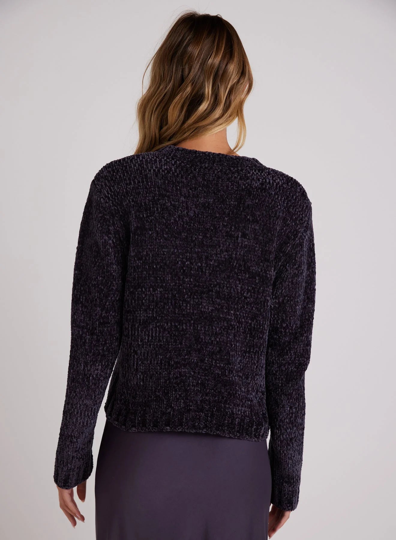 Chenille Sweater in Galaxy Smoke