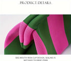 Compact Urban Chic Stripe Clutch Pouch