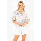 Puff Sleeve Ribbon Top
