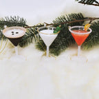 Martini Glass Ornaments 3-Piece