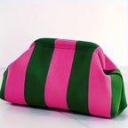 Compact Urban Chic Stripe Clutch Pouch