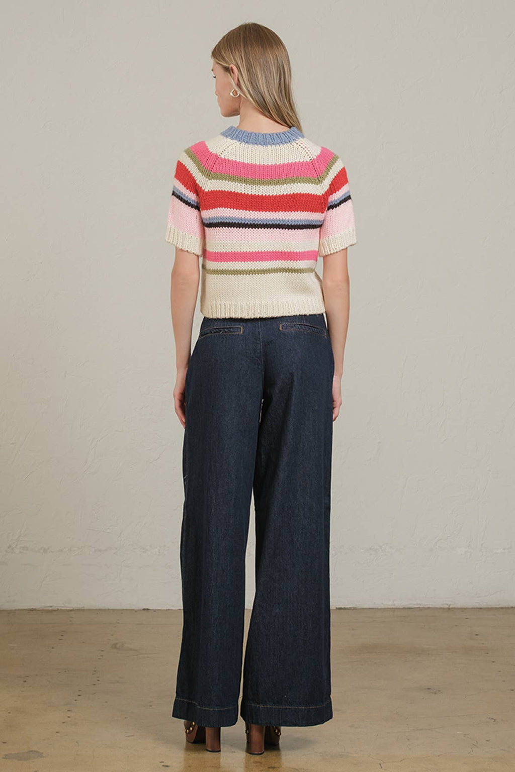 Chunky Knit Short Sleeve Sweater