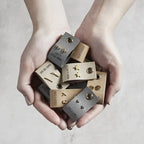 Leather Tag Stud Earrings