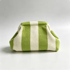 Compact Urban Chic Stripe Clutch Pouch
