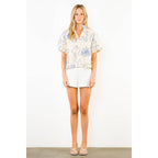 Puff Sleeve Ribbon Top
