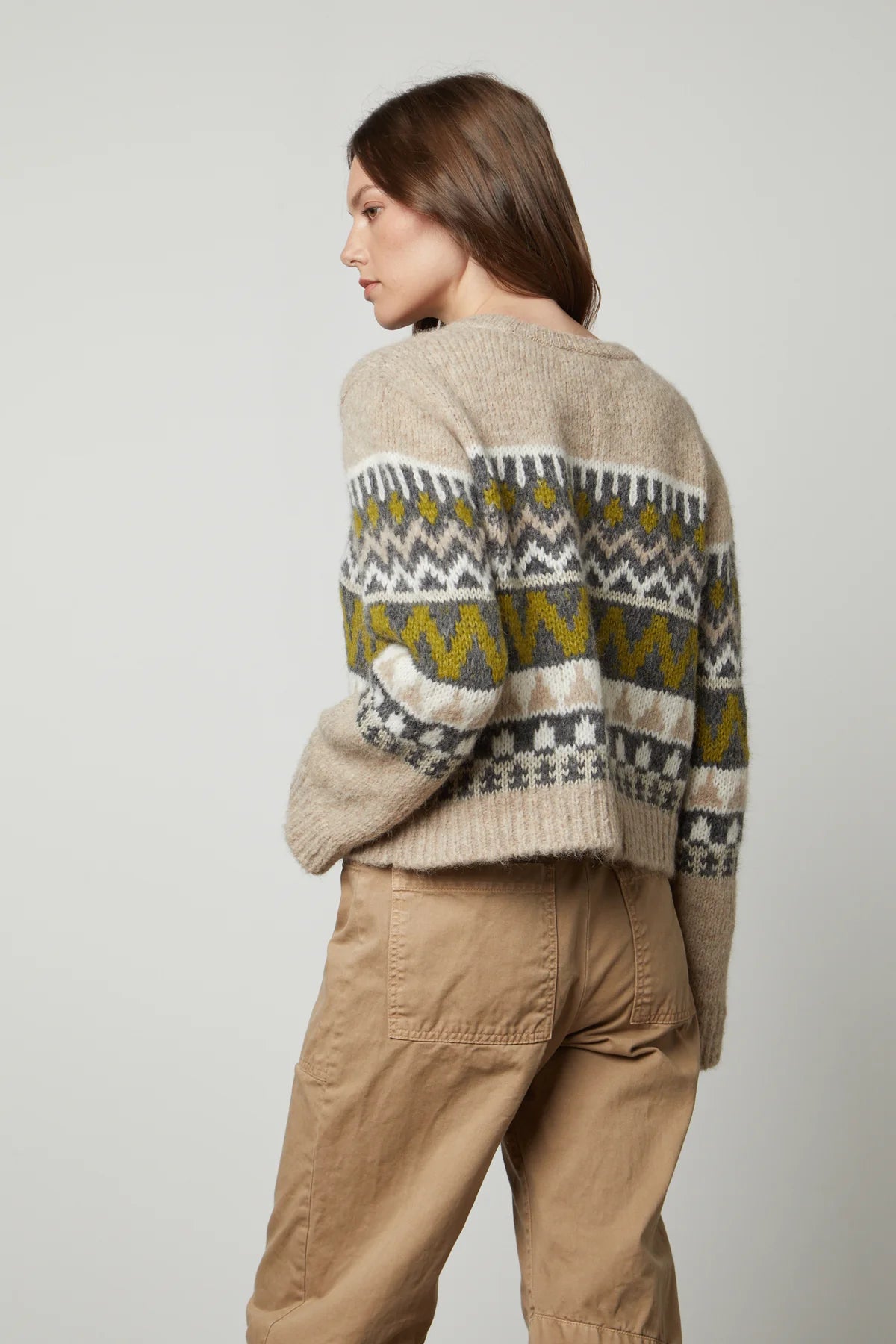 Makenzie Alpaca Crew Sweater - Pistachio