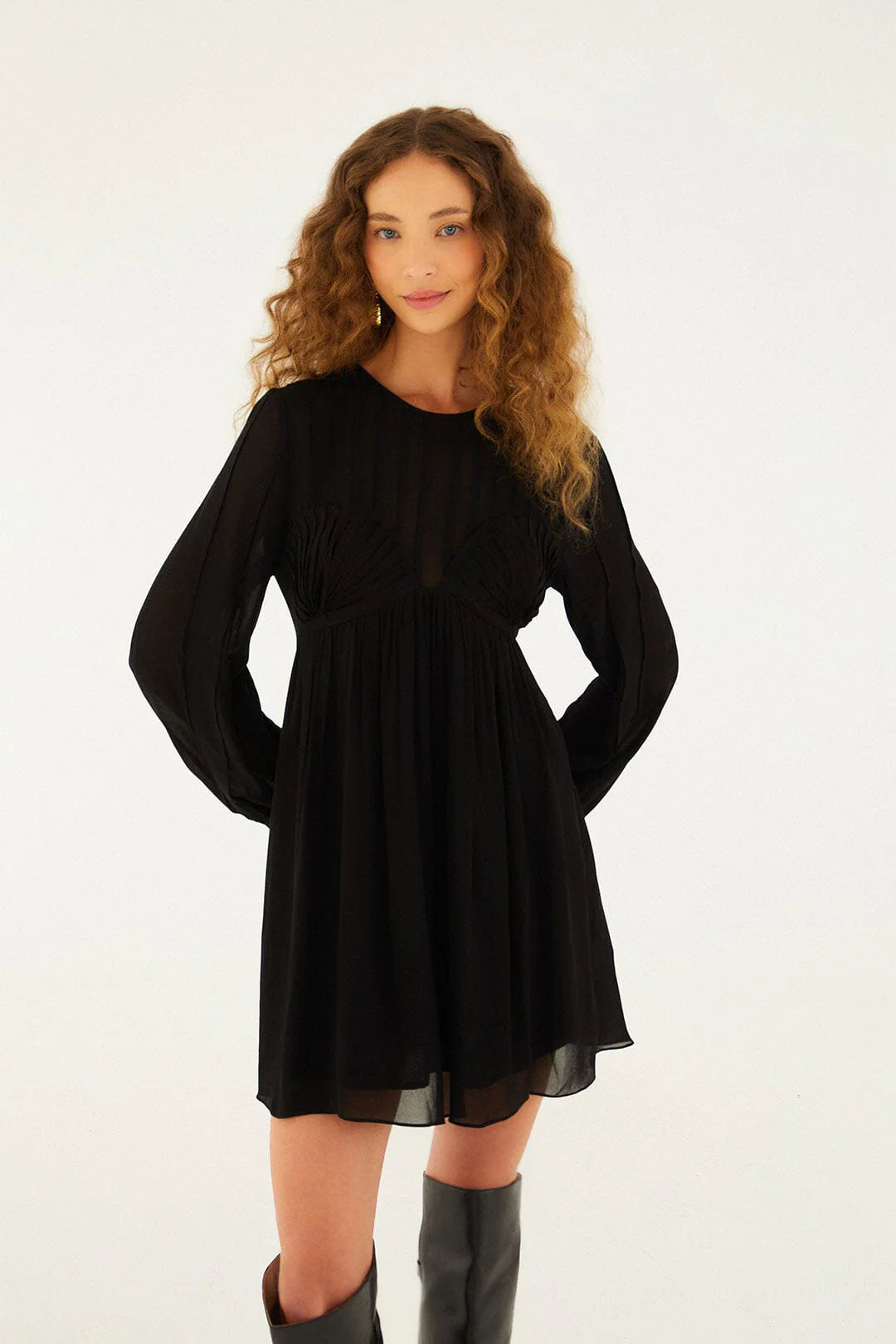 Farm Rio Black Shell Mini Dress, Black / M Farm Rio Black Shell Mini Dress, Black / M