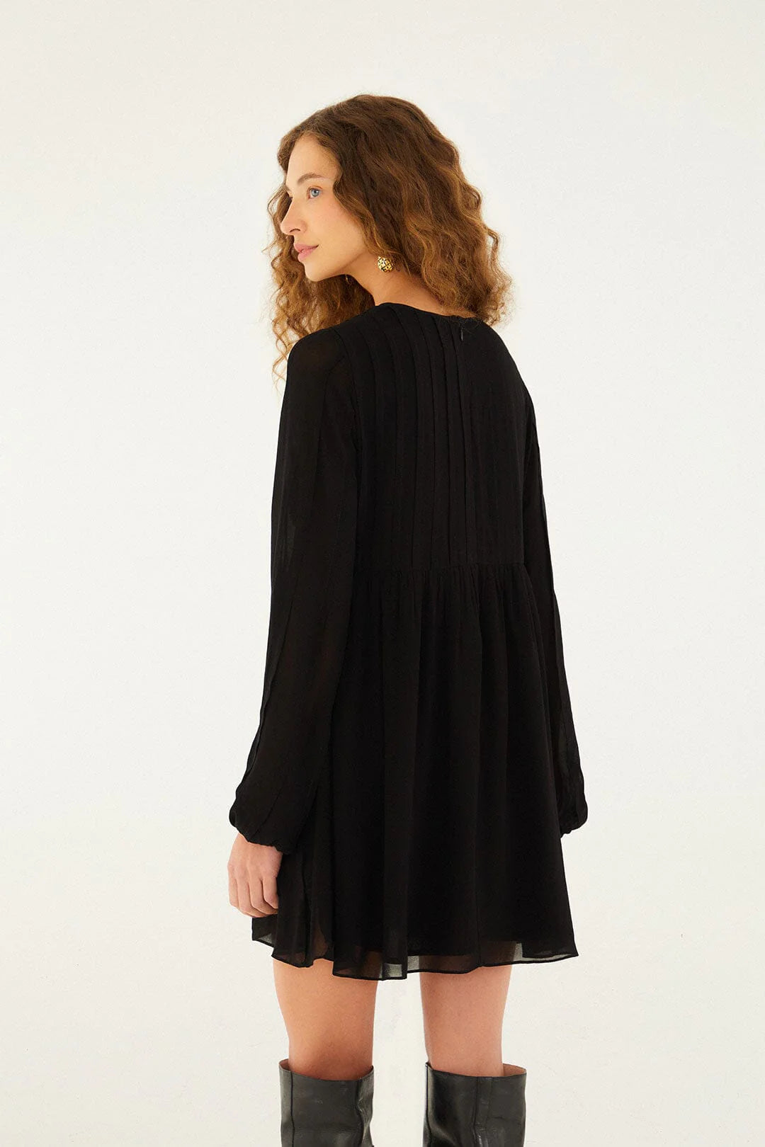 Farm Rio Black Shell Mini Dress, Black / M Farm Rio Black Shell Mini Dress, Black / M