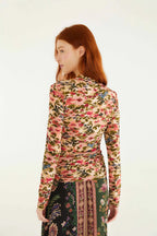 Pink Ikat Jersey Blouse