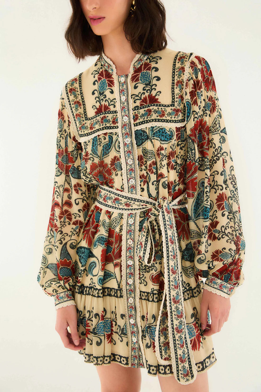 Sand Francesca Mini Dress