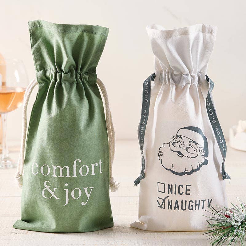 Santa Wine Bag