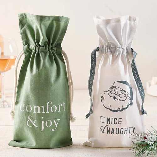 Santa Wine Bag