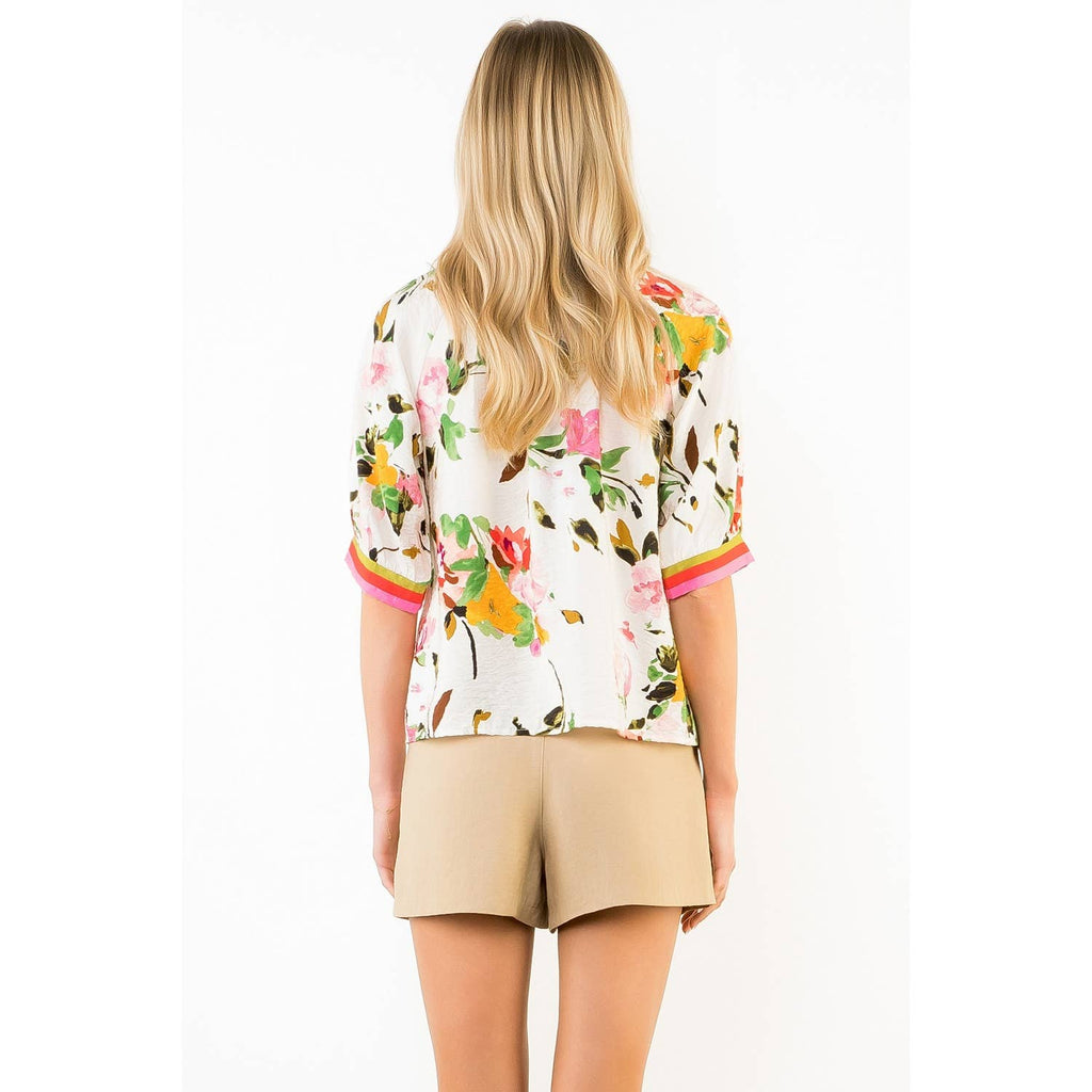 Short Sleeve Floral Top