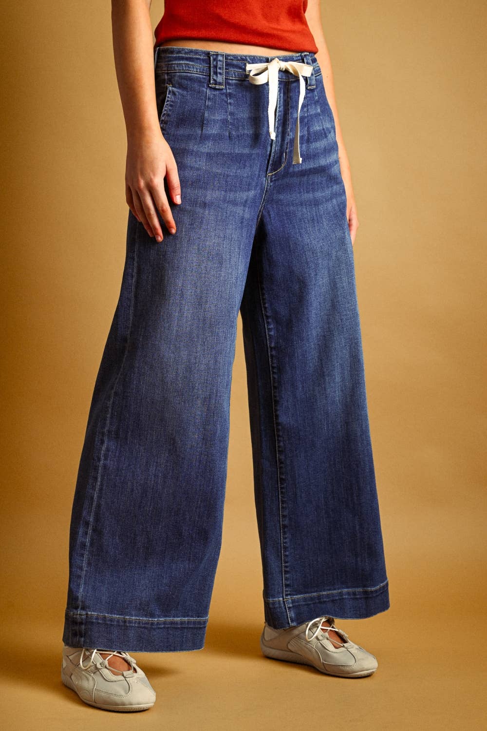 Drawstring Darkwash Denim