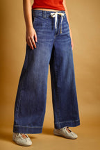 Drawstring Darkwash Denim