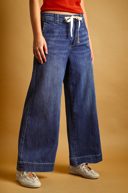 Drawstring Darkwash Denim