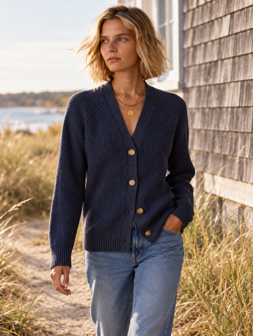 Northshore Cardigan - Indigo