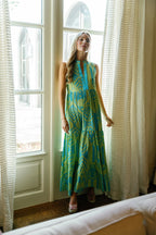 Tessa Dress - Kiwi Geo Diamond