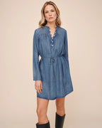 Pintuck Shirt Tail Dress