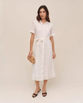 Midi Shirt Dress- Ivory
