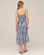 Smocked Midi Dress - Painted Tides