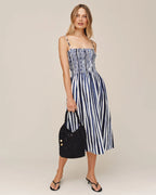 Smocked Midi Dress - Painted Tides