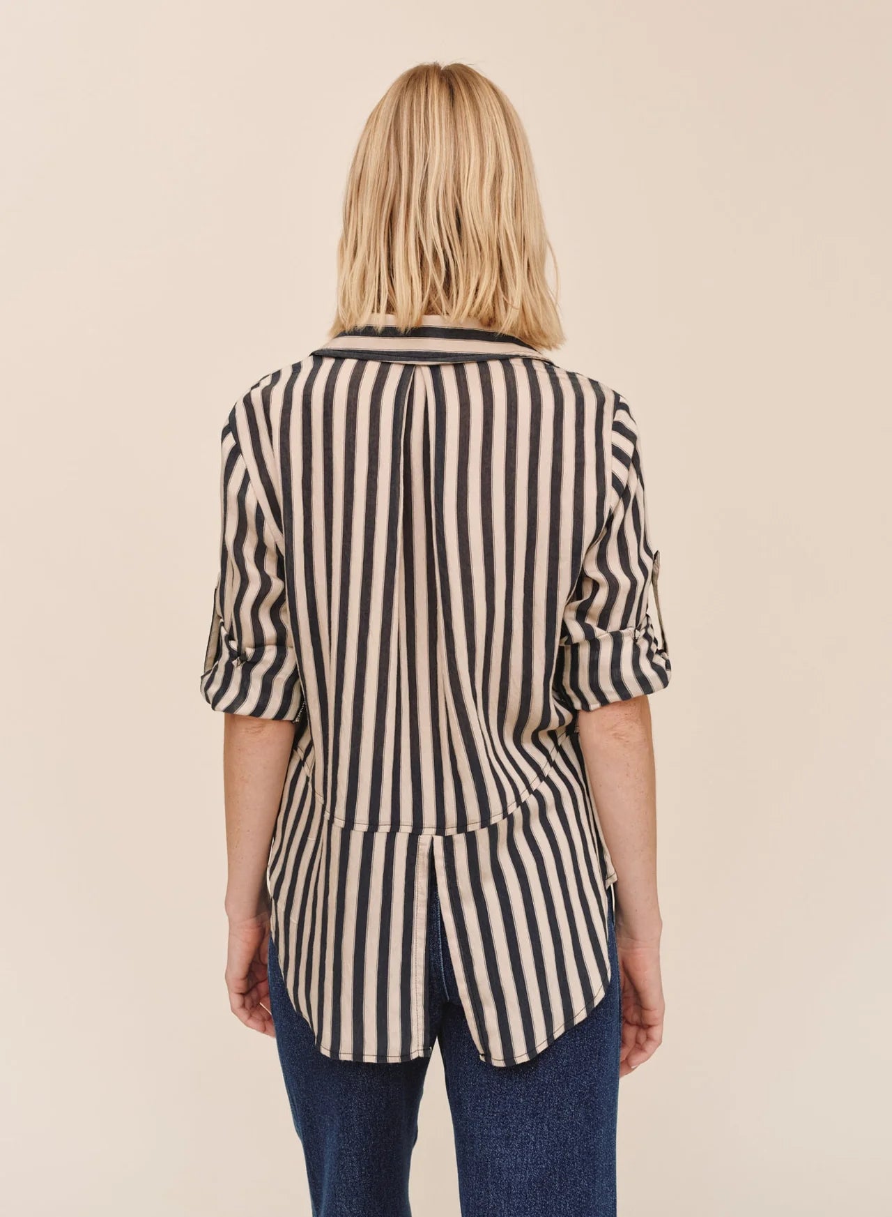 Split Back Button Down Shirt