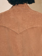 Stretch Cord Western Shirt - Cord Brown