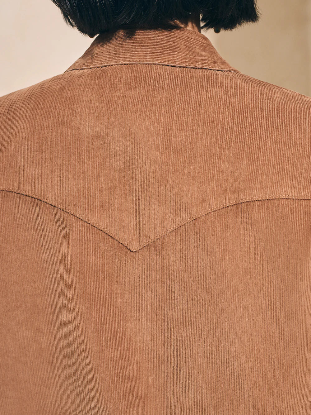 Stretch Cord Western Shirt - Cord Brown