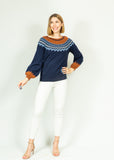 Fair Isle Crew- Navy
