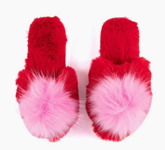 Amor Slippers, Red