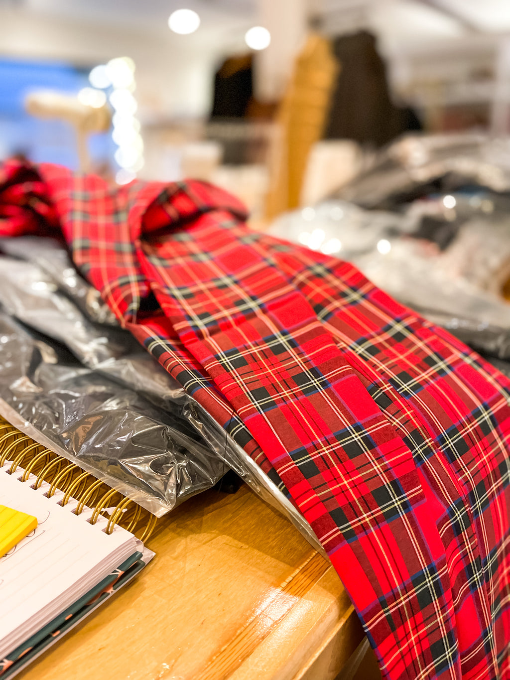 Red Tartan Holiday Pants