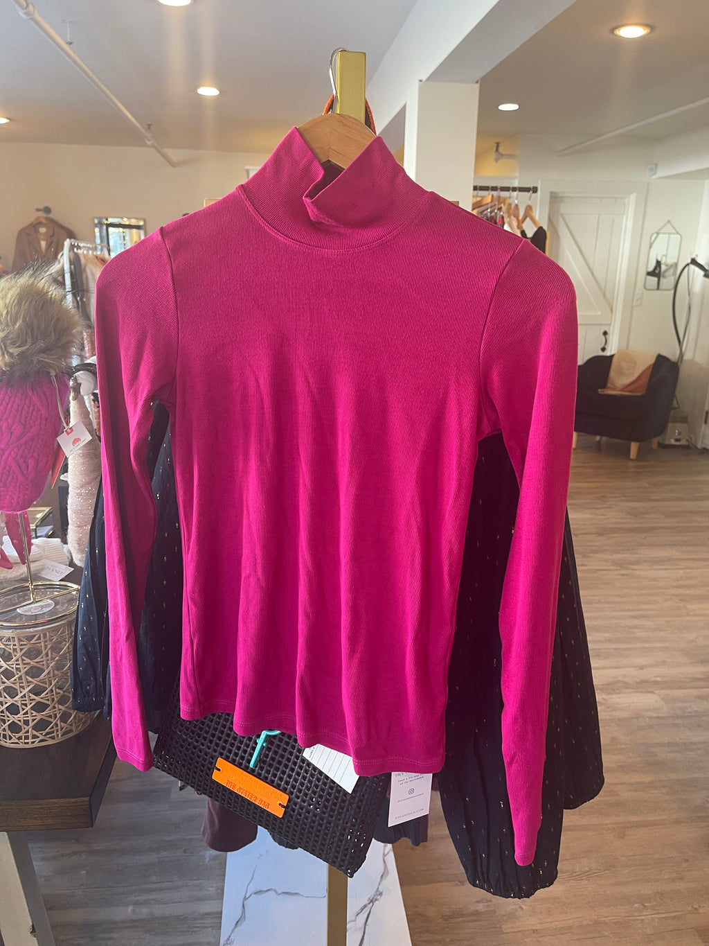 Kaylie Mock Neck Top - Jewel